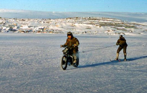 antarctic motorcycle rider