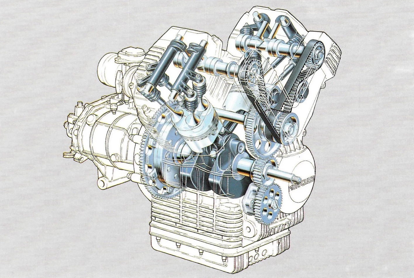 Moto
              Guzzi Daytona engine