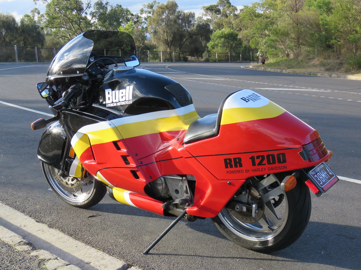 Brought here in 1990, this 1989 Buell RRT 1200
              Battletwin is an ultra-rare find in Australia